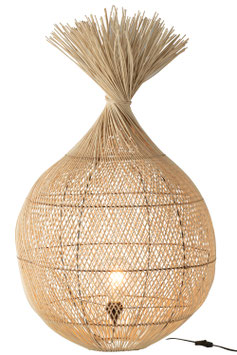 Lampe  Rattan Naturell groß Stehlampe Tischlampe Ratten