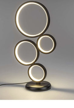 Formano LED Tisch-Lampe-Leuchte schwarz Ringe modernes Leuchtobjekt