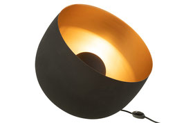 Lampe Bowl schwarz/gold liegend