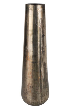 Deko Vase Metall groß 100x30cm Trend Dekovase edel