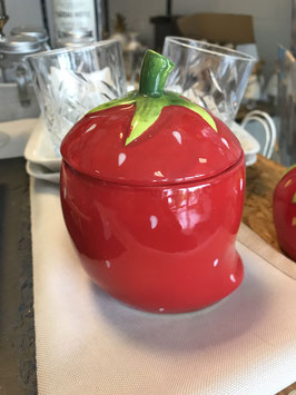 Marmeladen-Topf Keramik Erdbeere rot 12x9cm