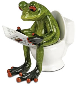 Formano Frosch Toilette Zeitung lesen lustiges Geschenk Mann