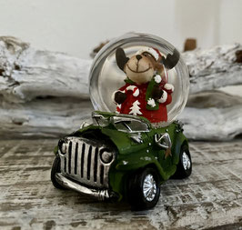 Schneekugel Weihnachtsmann Rentier Auto Schneekugel klein Teddy
