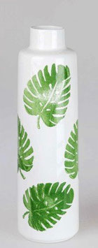 Formano Vase weiss mit Blättern Bodenvase
