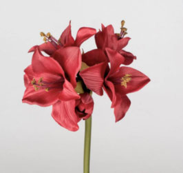 Formano Kunstblume Amaryllis rot Weihnachtsblume naturgetreu gestaltet