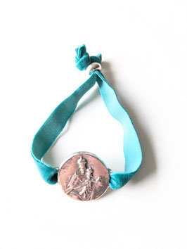 Madonna con Jesus silver / double faced / emerald