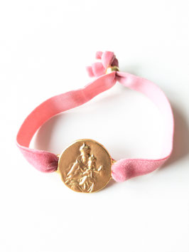 Madonna con Jesus gold / double faced / rosa