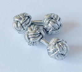 Silk knots - silver