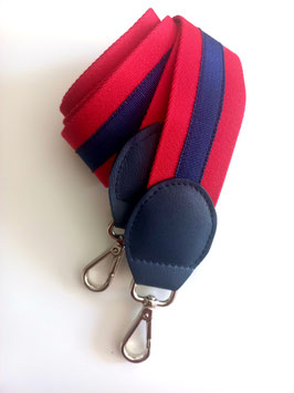 Shoulder strap - valentino red / navy - silver