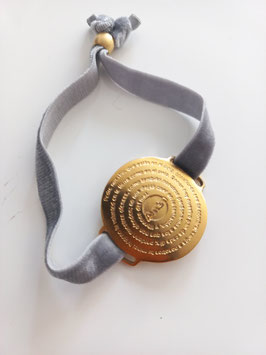 Pater Noster bracelet - gold plated / grey