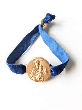 Madonna con Jesus gold / double faced / royal blue