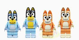Lotto 4 Minifigures Bluey