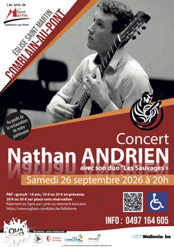 Duo LES SAUVAGES, samedi 26 septembre 2026 à 20 h, ticket
