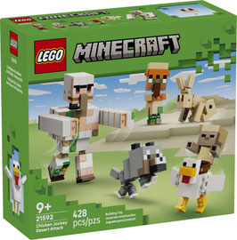LEGO® Minecraft™ 21592 Angriff des Hühnerreiters in der Wüste