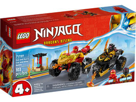 LEGO® NINJAGO® 71789 Verfolgungsjagd mit Kais Flitzer und Ras‘ Motorrad