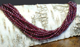 Granat facettierte Kugeln ca. 3 mm - Strang