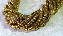 Hämatit goldfarbene Rondelle / Räder ca. 4x2 mm - Strang