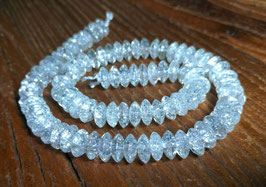 Bergkristall Rondelle gecracked ca. 10x4 mm - Strang