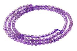 Amethyst Kugeln 3 mm Saatperlen Strang