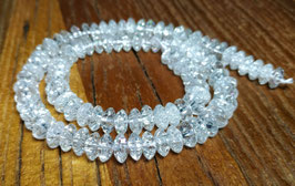 Bergkristall Rondelle gecracked ca. 8x4 mm - Strang