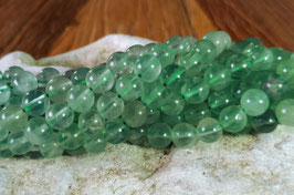 Grüner Fluorit Kugeln 8 mm - Strang
