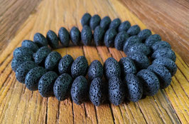 Lava schwarze Rondelle 15x9 mm - Strang