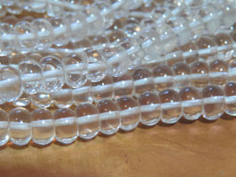 Bergkristall Rondelle ca. 8 x 4-5 mm - Strang