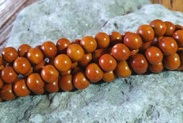 Sappanholz NATURfarbene orangegoldene Kugeln 8 mm Holzperlen - Strang