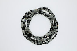 Olivgrüne und schwarze Glasperlen mit Hämatit 4020001