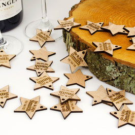 Personalised Wooden Star Table Decorations