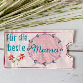 Schoko-Hülle "Für die beste Mama" rose