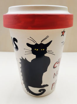 Bambus Becher "Chat Noir 2", 500 ml