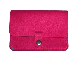 Porte-monnaie "BULERIA" en cuir fuschia