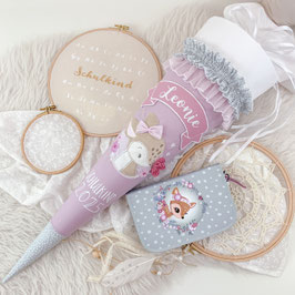 Schultüte Reh dusty mint / staubflieder passend zum Beckmann Forest Deer