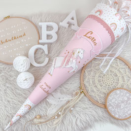 Schultüte PferdeLIEBE rosa/weiß "Lotta"