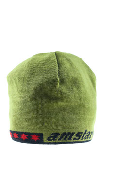 KNIT BEANIE “VIER STERNE DELUXE“ – OLIVE GREEN