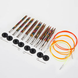 Kit 8 paires d'aiguilles circulaires interchangeables KnitPro Simfonie Deluxe
