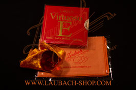 Larsen Virtuoso EU violin strings + Laubach Gold rosin for violin  +  Polishing Cloth buy on sale action