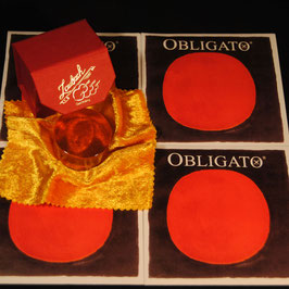 Pirastro - Obligato EU Violinstrings SET + Laubach Rosin for Violin