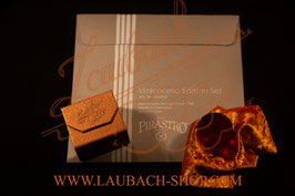 Perpetual oder Cadenza  Violinsaiten SATZ  Pirastro  + Laubach Gold Kolophonium für Violine + Laubach Pflege- Poliertuch