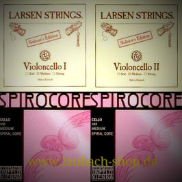 G + C Thomastik Spirocore  and Lasren A + D Soloist  strings SET to buy