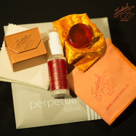 Pirastro - Perpetual Cello SATZ + Laubach Cello Gold Kolophonium + Laubach Pflege- Poliertuch + Laubach Lackreiniger & Politur Spray