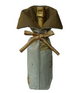 Weihnachts-Flaschen-Tasche beige /cremefarben