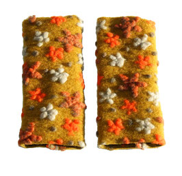 Blumen Armstulpen Orange
