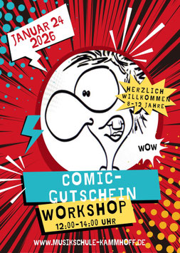 Gutschein für unseren Comic-Workshop im Juli 2026