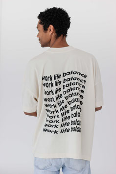 T-Shirt "work life balance" Natur