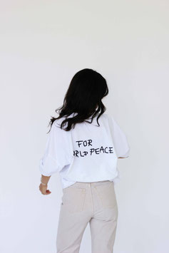 T-Shirt "world peace" Weiß