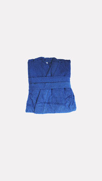 181 - Bademantel Kimono - Royalblau