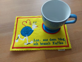 Tassenteppich Mozgupom©"Los...aus dem Weg, ich brauch Kaffee!".