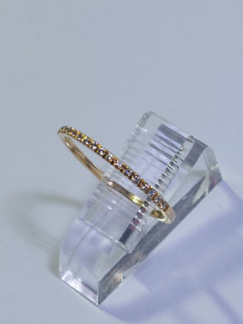 Anel ouro amarelo e diamantes - 1/2 memória em garras 1.0,07C - CA